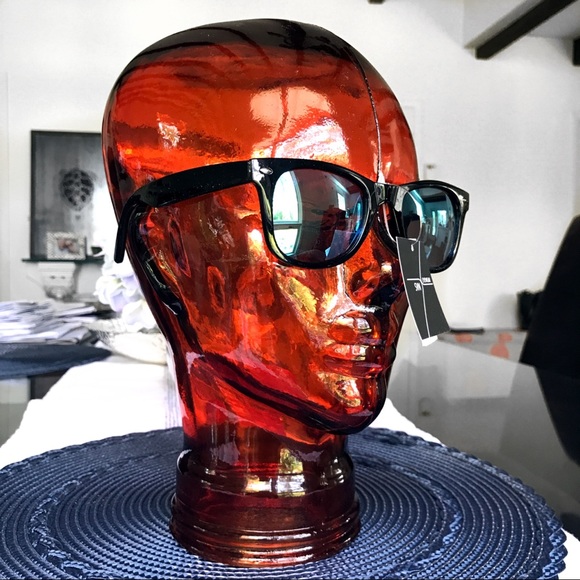 🆕 GREEN BLUE LENSE BLACK FRAME SUNGLASSES! - Picture 3 of 8